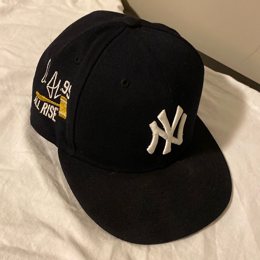New Era New York Yankees custom with Aaron judge signed.